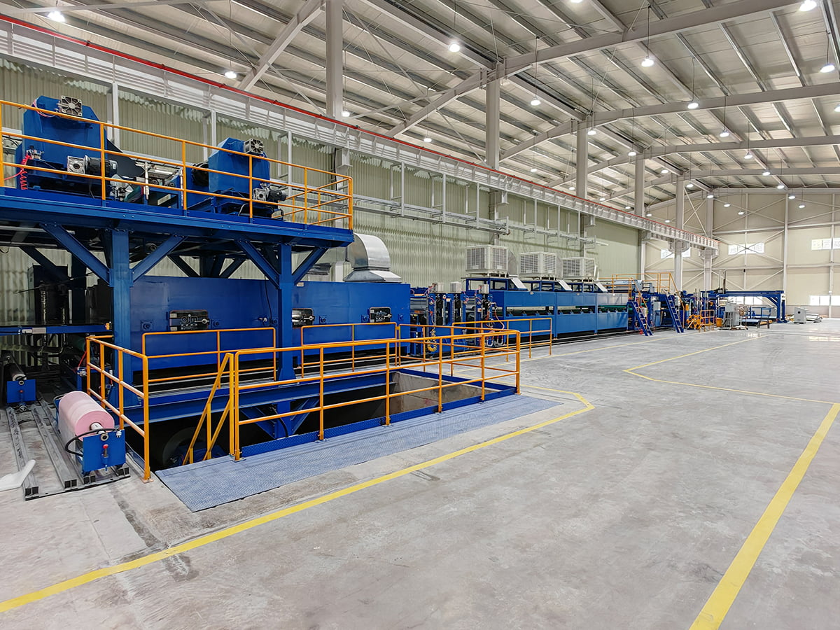 Линия вспенивания полиэтилена и композита из стали